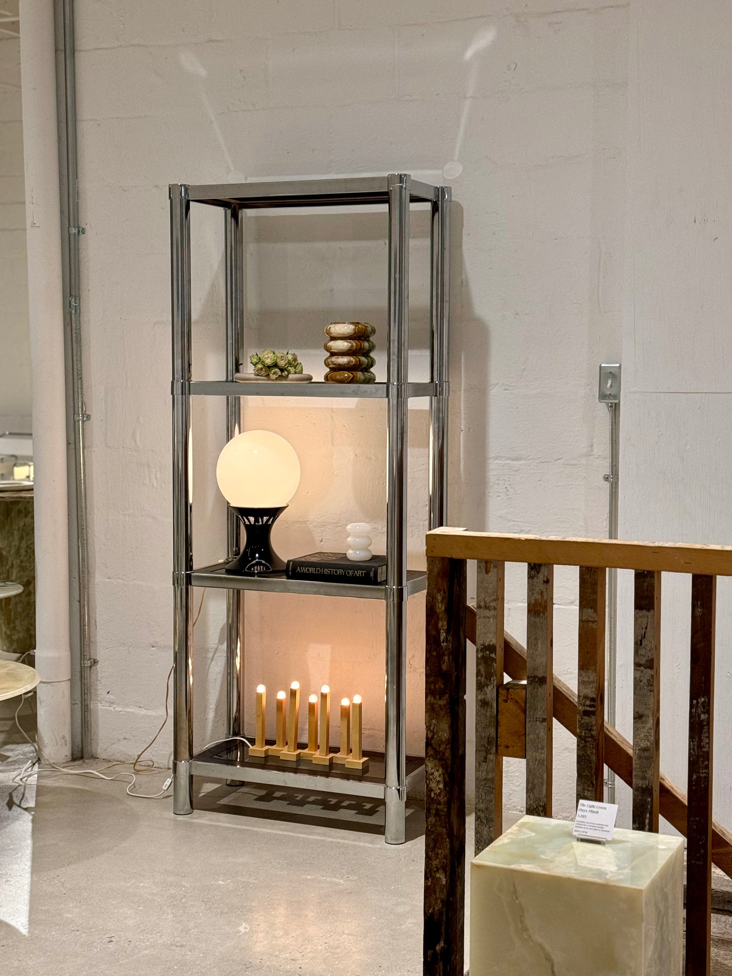 Vintage Tubular Chrome Etagere