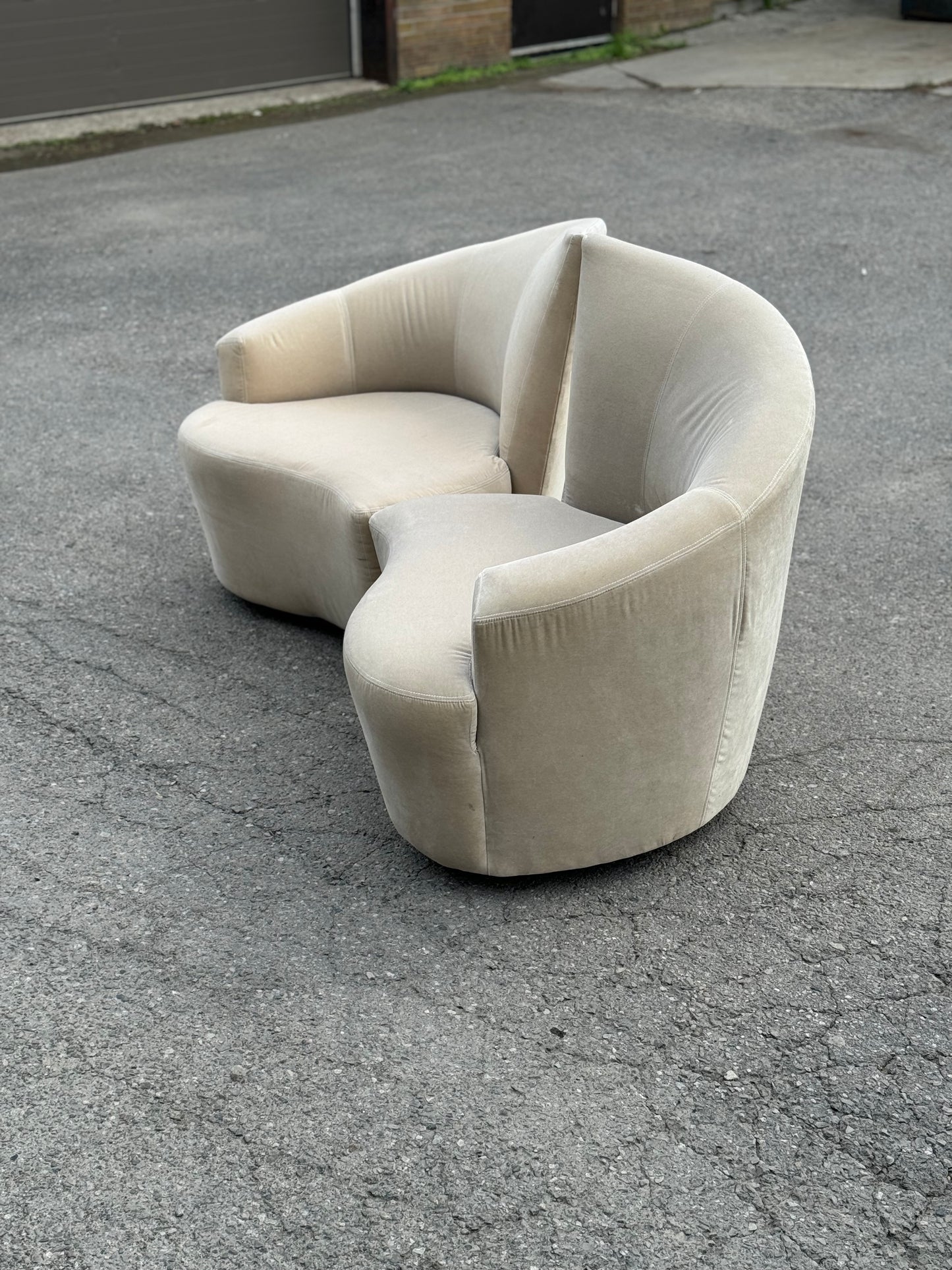 Vladimir Kagan Bilbao Swivel Lounge Chairs, set of 2
