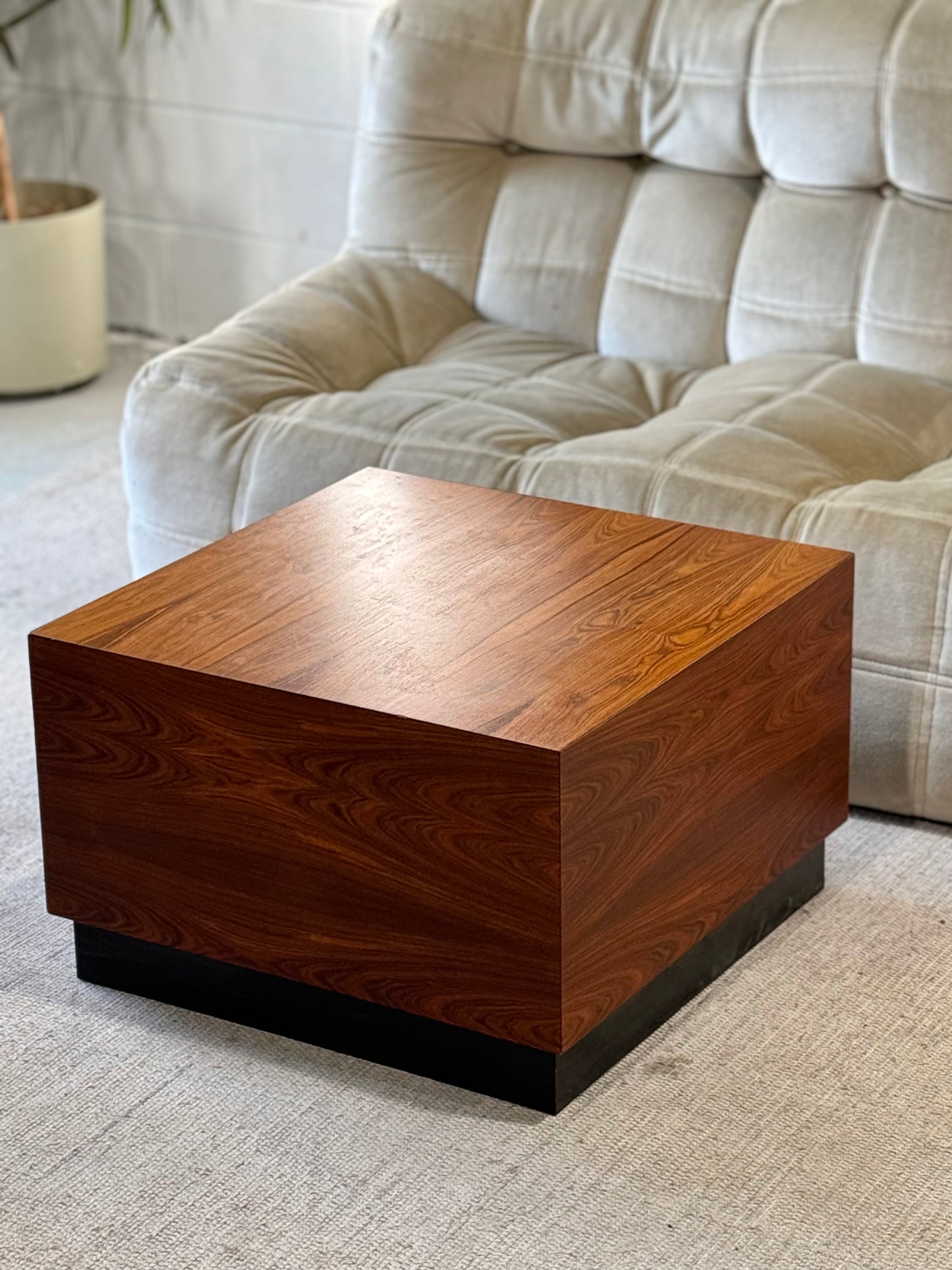 Vintage Rosewood Block Coffee Table