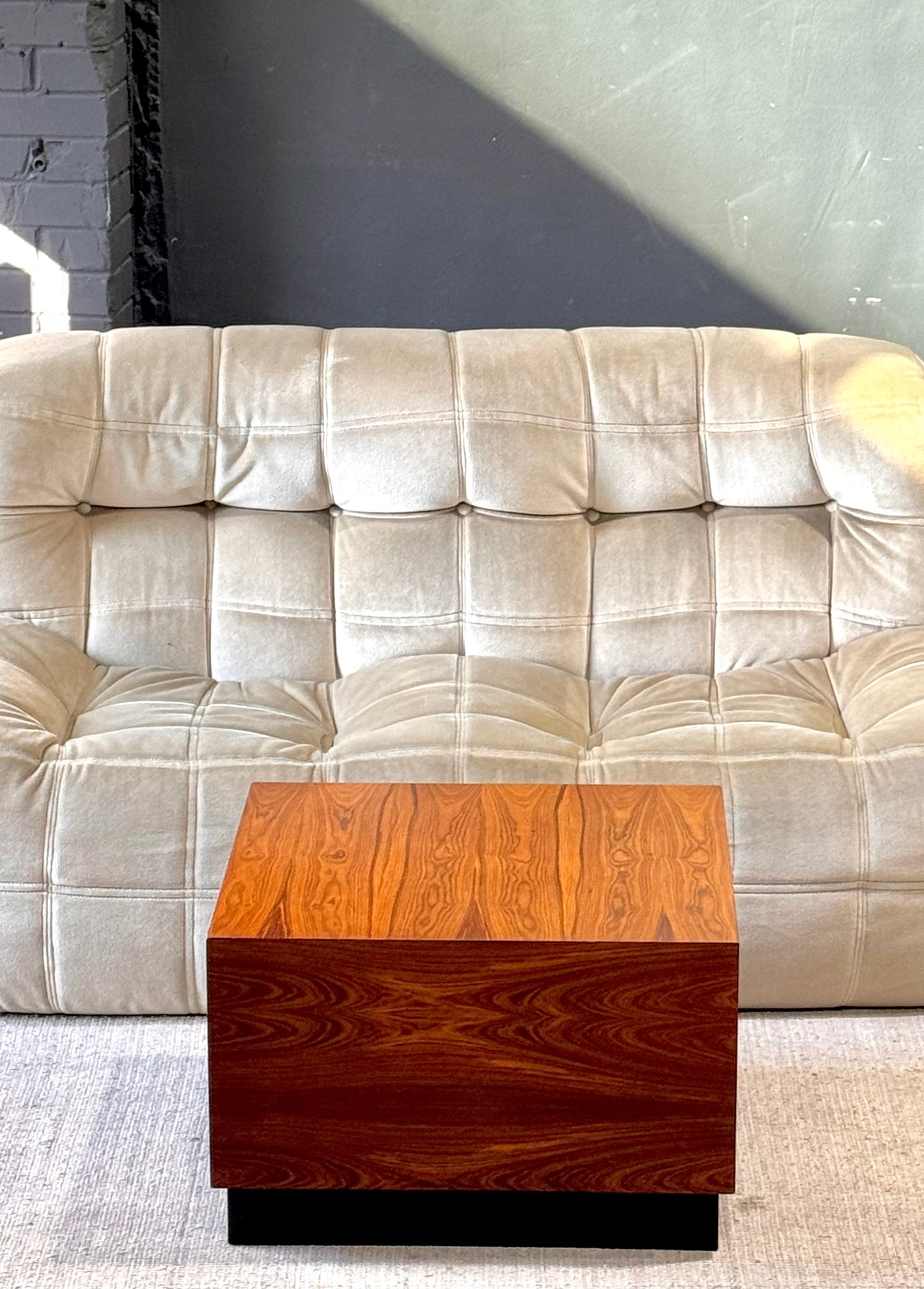 Vintage Rosewood Block Coffee Table