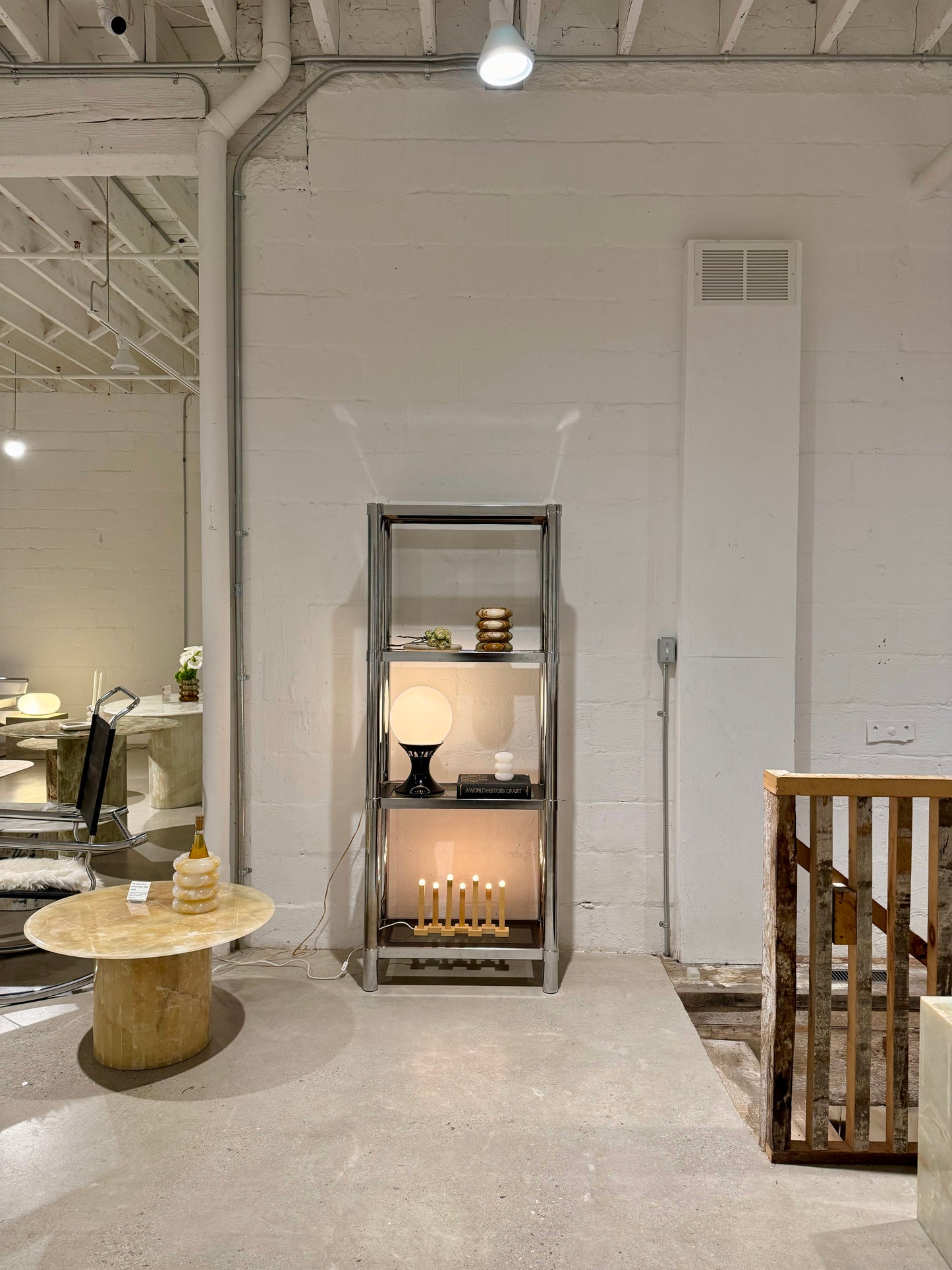 Vintage Tubular Chrome Etagere
