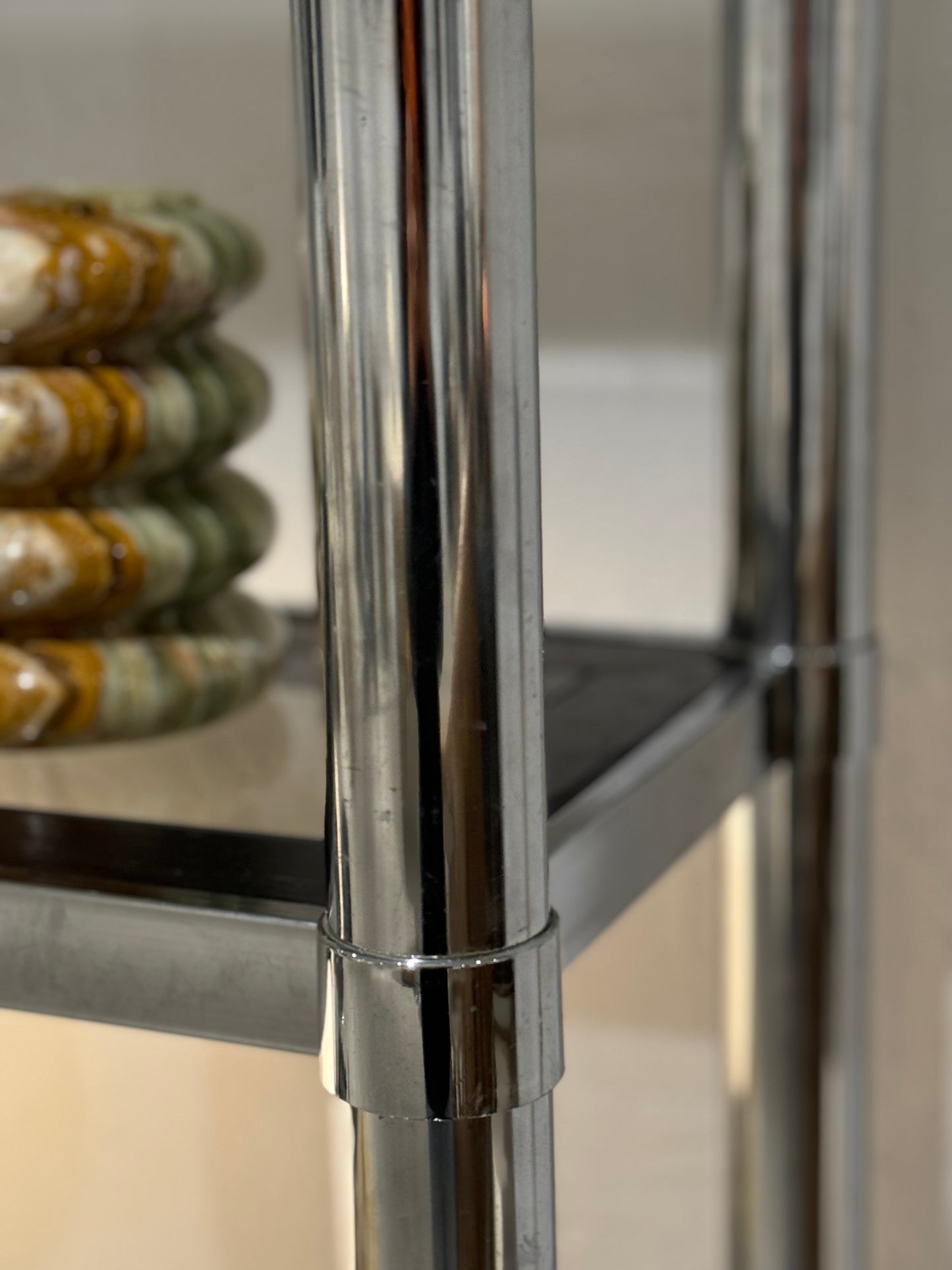 Vintage Tubular Chrome Etagere