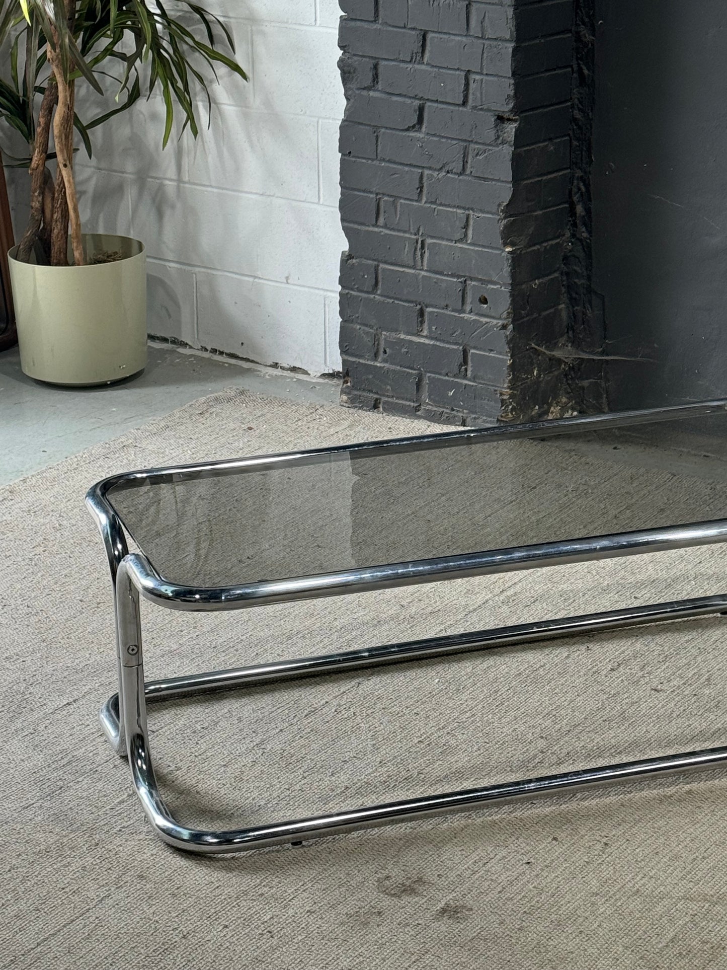 Vintage 1970’s Tubular Chrome Coffee Table