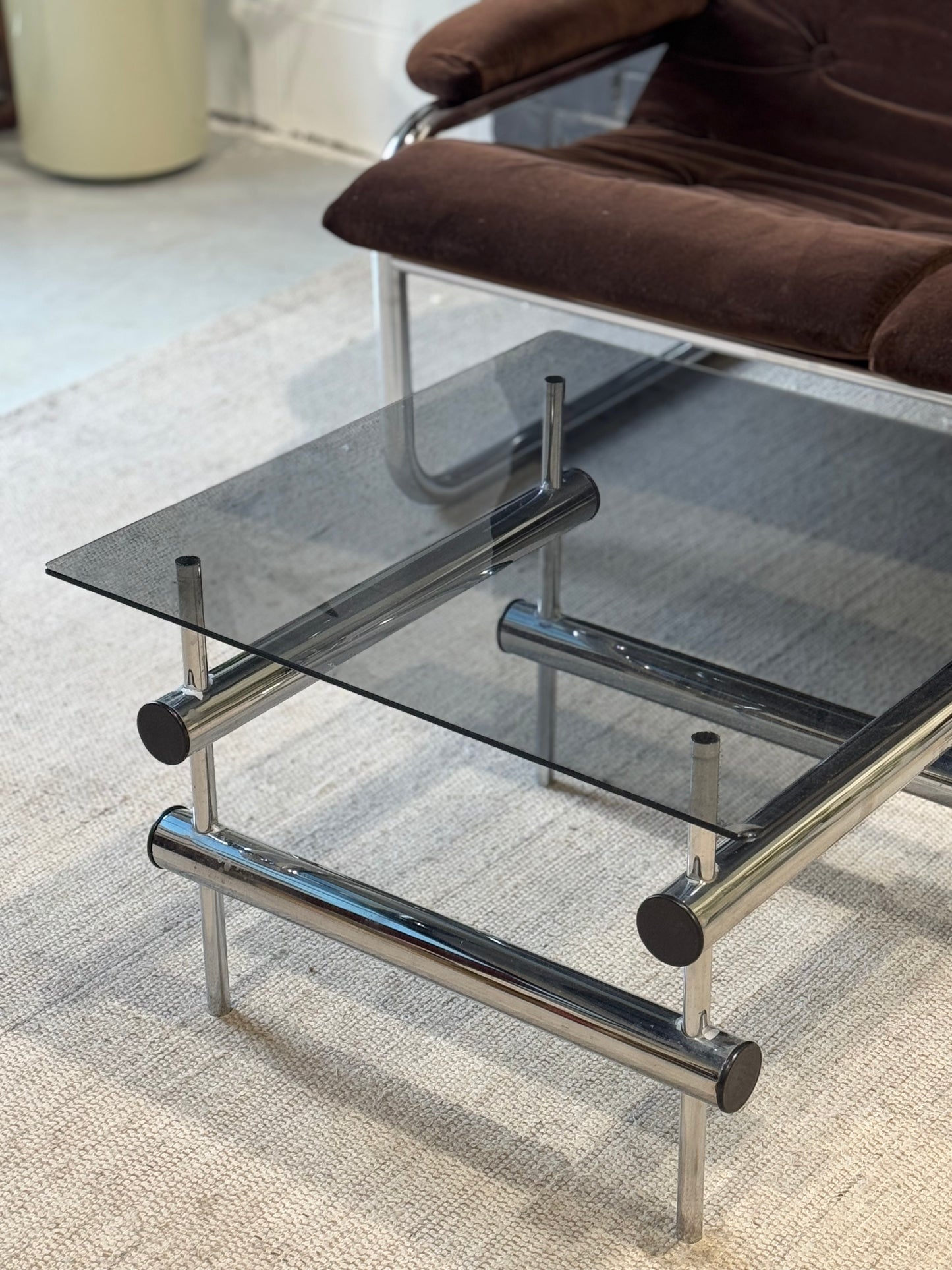 Vintage Stacked Tubular Chrome Coffee Table