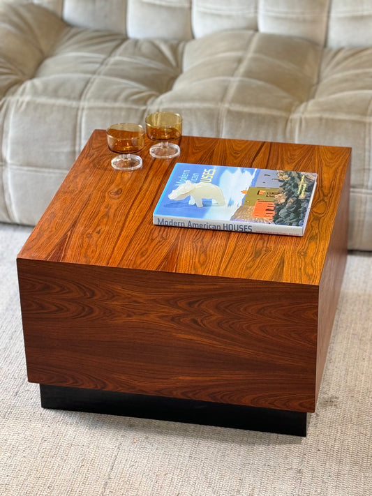 Vintage Rosewood Block Coffee Table