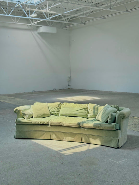 Mint Green Velvet 3-Seater Sofa