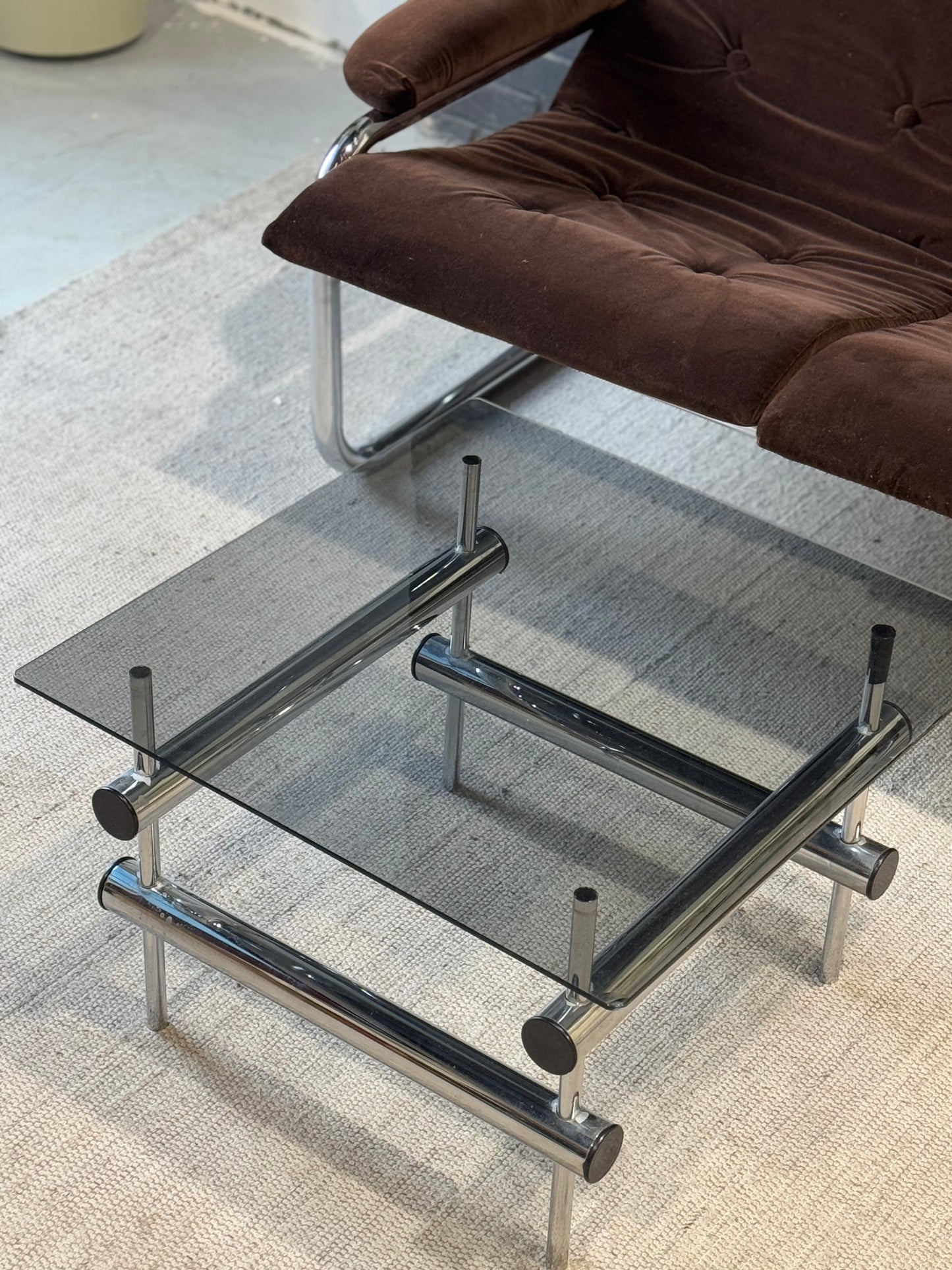 Vintage Stacked Tubular Chrome Coffee Table