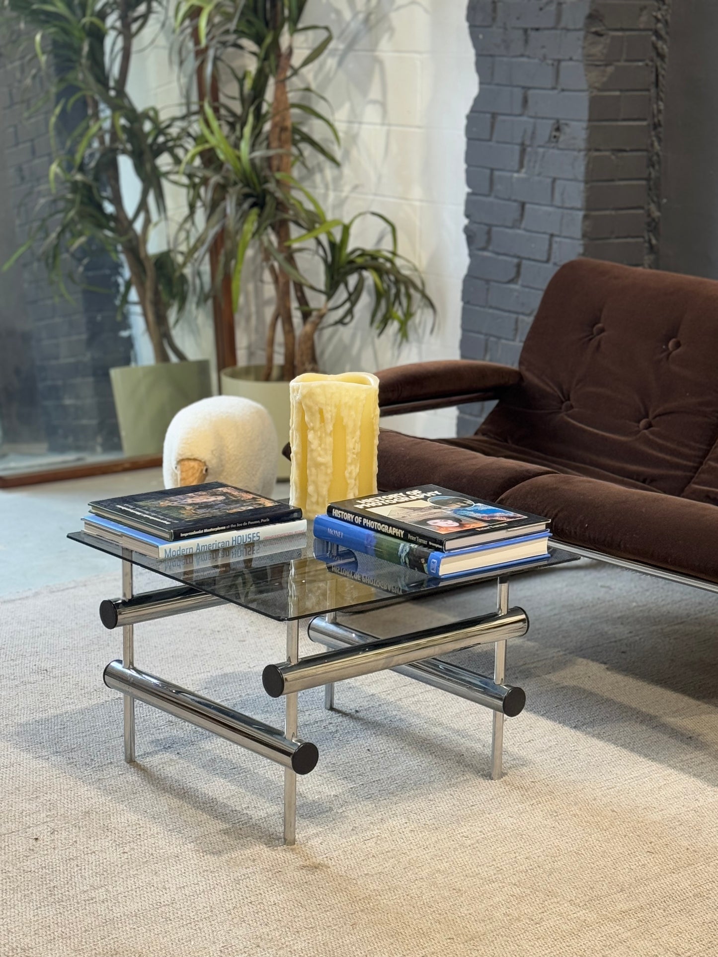 Vintage Stacked Tubular Chrome Coffee Table