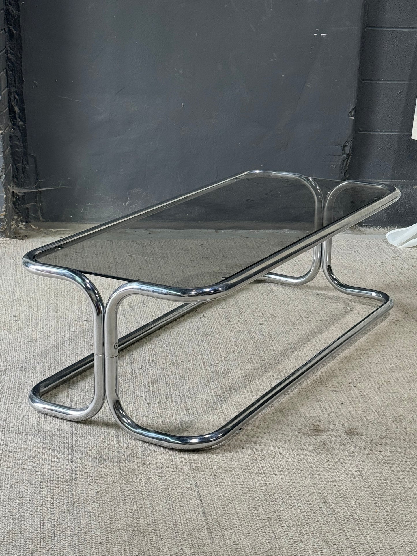 Vintage 1970’s Tubular Chrome Coffee Table