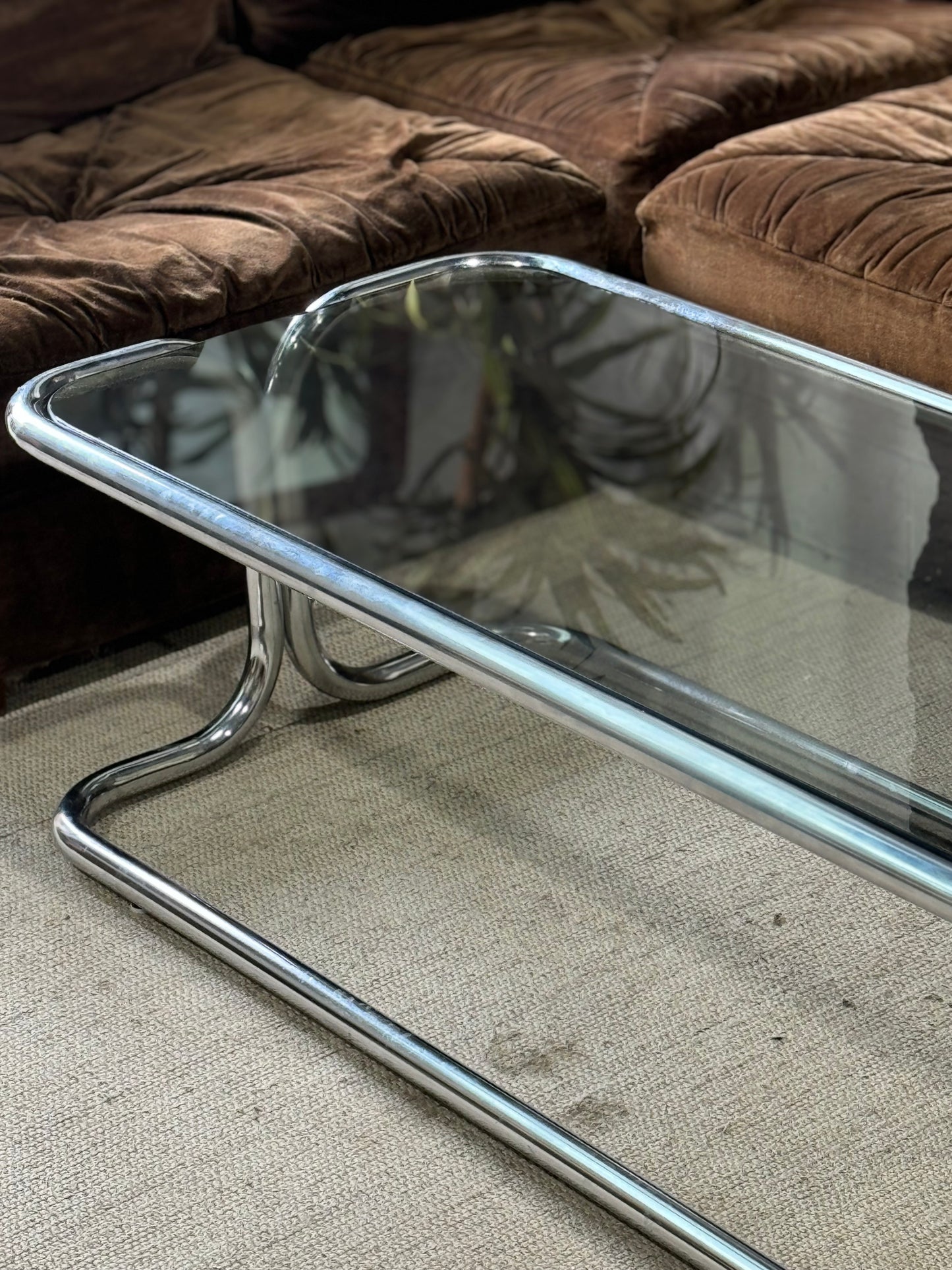 Vintage 1970’s Tubular Chrome Coffee Table