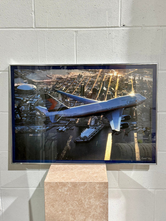 Vintage Framed Glass Back Boeing 747 Print