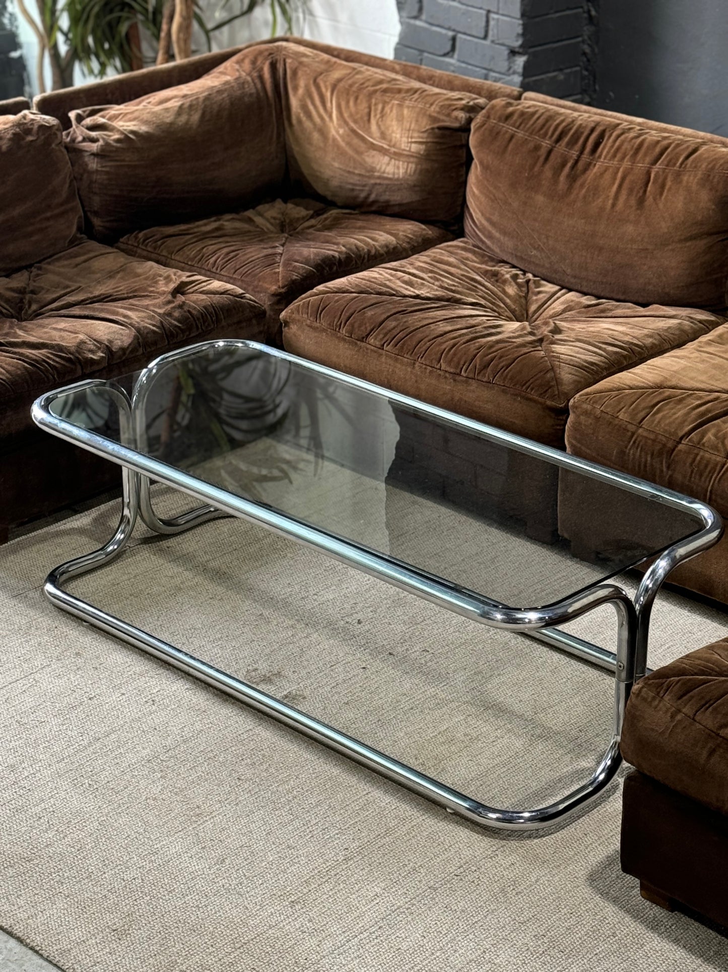 Vintage 1970’s Tubular Chrome Coffee Table