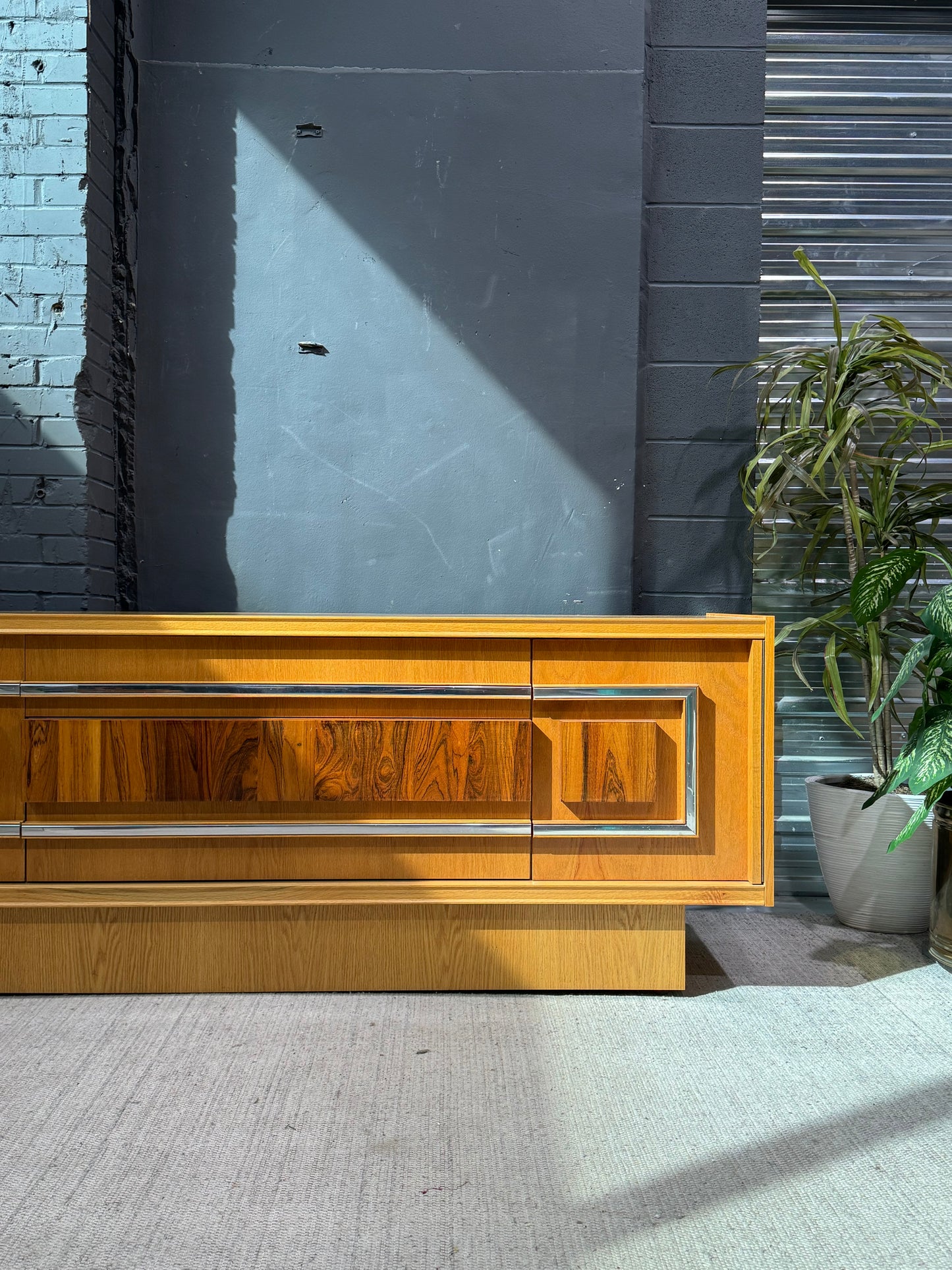 Vintage Oak & Rosewood Credenza